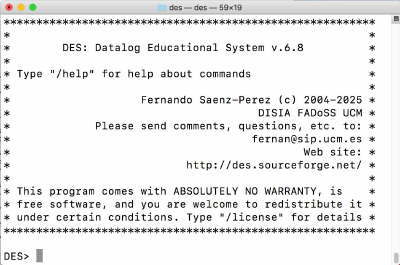DES running on Mac OS High Sierra