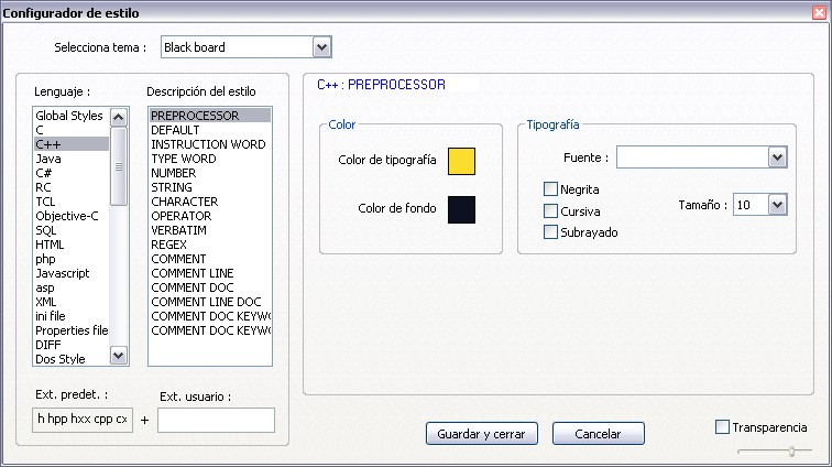 Las instrucciones generales del curso.